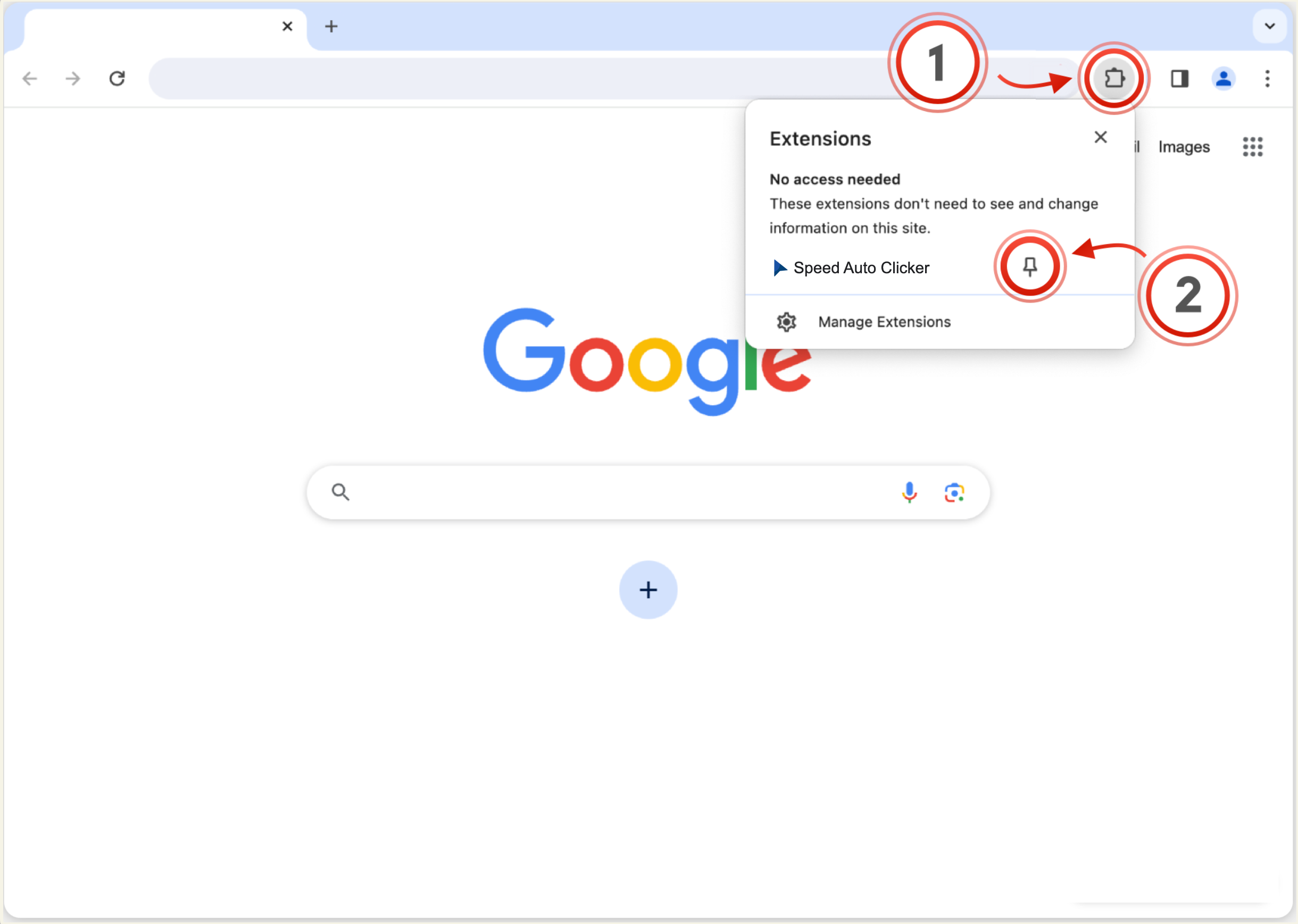 Step 1: Pin the extension